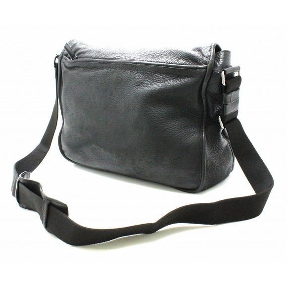Prada Bag Black Deerskin Leather Messenger - Picture 1 of 9